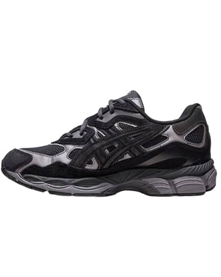 asics gel nyc graphite grey black vue gauche
