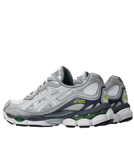 asics gel nyc white glacier grey vue de la paire du coté gauche