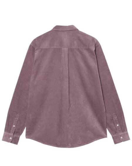 chemise carhartt wip madison cord shirt ls couleur phlox vue de dos