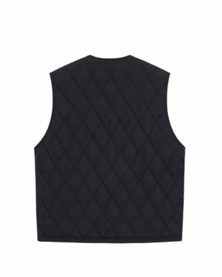 veste stussy diamond quilted couleur black vue de dos