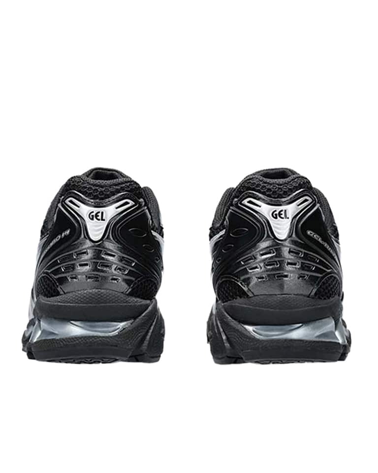 asics gel kayano 14 black pure silver vue arriere