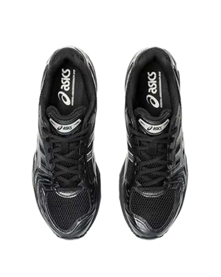 asics gel kayano 14 black pure silver vue de la paire du dessus